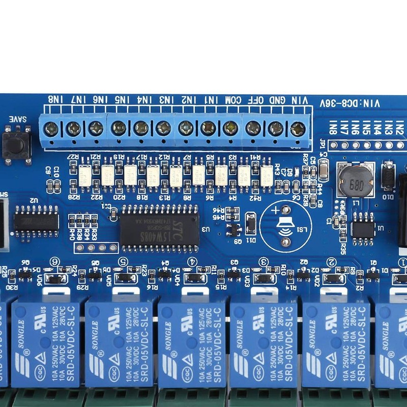 Multifunction Relay, 8-36V 8-Channel Multifunction Time Delay Relay Interface Board