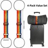 Add-A-Bag Luggage Straps 4 Pack, Adjustable Elastic Bungee Travel Suitcase