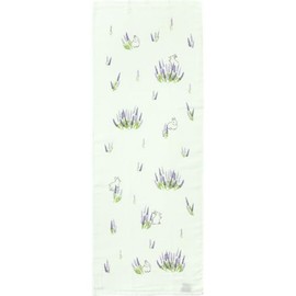 Hayashi FO207106 Face Towel, Approx. 13.4 x 35.4 inches (34 x 90 cm), Senshu Gauze Pile, Lavender Rabbit