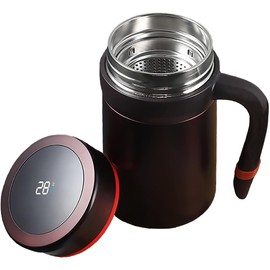 Termo inteligente, taza termo para café, termo para te, taza termo, termos, 500ml16.9oZ (Rojo)