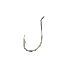 Mustad Classic Extra Strong Reversed Point Forged Turned Up Eye Octopus/Beak Hook (Pack of 100), Nickel, 6/0