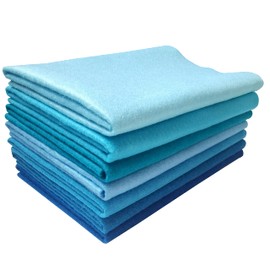 Mililanyo Large 17.8 x 17.8 inches (45cmx45cm) Felt Soft Nonwoven Fabric DIY Craft Work Patchwork Sewing 1.4mm Thick (Blue)