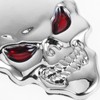 BESPORTBLE Skull Car Emblem 3D Silver Skull Motorcycle Car Metal