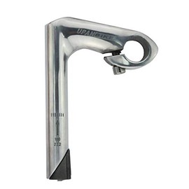UPANBIKE Motorcycle Stem, 0.8 inch (22.2 mm), 1.0 inch (25.4 mm), Aluminum Alloy, Gooseneck Shape, 1.6 inches (40 mm) / 3.1 inches (80 mm) Stem (40 mm x 220 mm x 30°, Silver)