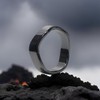 Hematite Rings Wave Black Band Ring for Women Hematite Crystal
