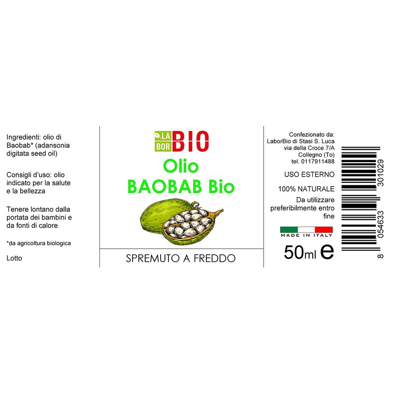 Laborbio Bio Baobab Kalt Gedrückt Öl 50 ml