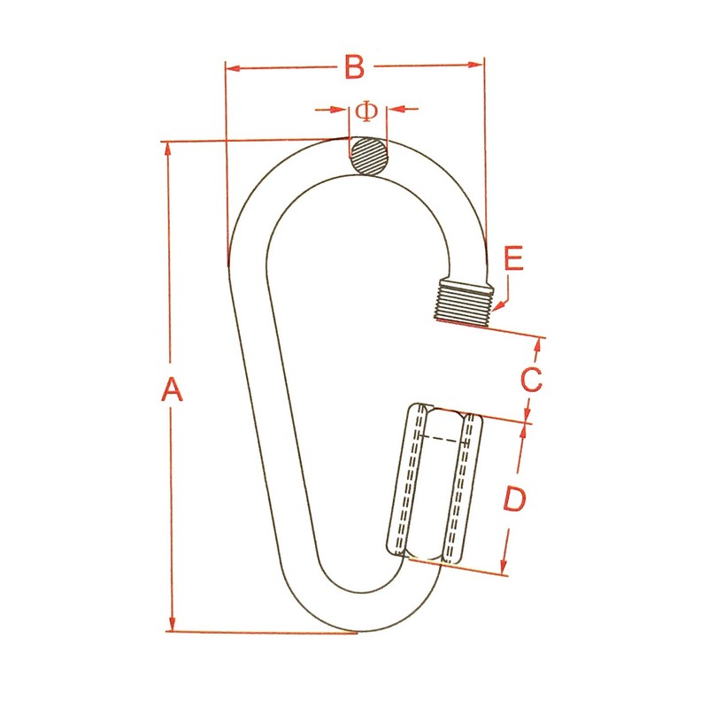 Stainless Steel 316 Pear Shape Quick Link 1/8" or 3.5mm