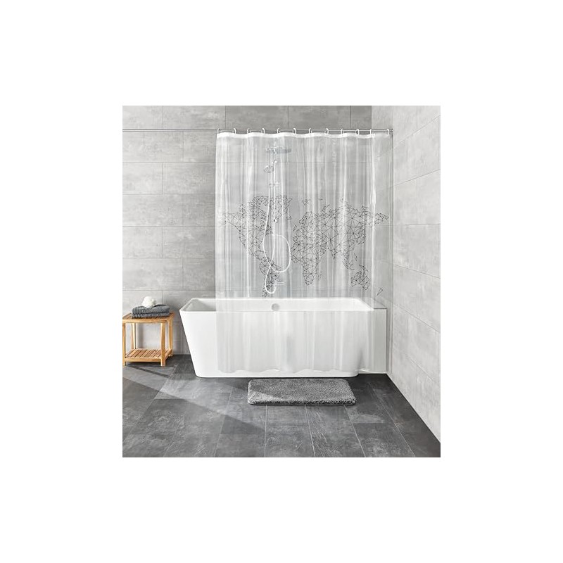 Kleine Wolke Shower Curtain PEVA Black 180 x 200 cm