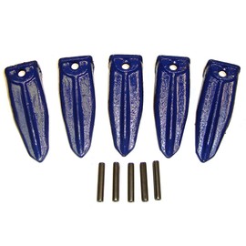 H&L Tooth Company Forged in The USA 156ST Star Bucket Teeth + 156LPN Long Pins (5 Pack) for Hensley Style X156 for Skid Steer and Mini Excavators | 156 | Made in The USA