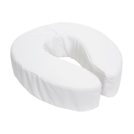 Essential Medical Supply Foam Padded Toilet Seat Cushion Riser with Hook and Loop Attachment for Toilet Seat and Washable Vinyl Cover, 2"