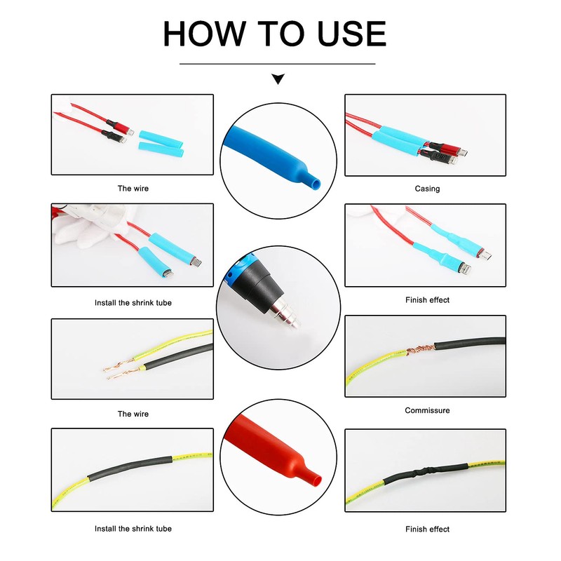 Aoje-Link 2.5mm ID Black Heat Shrink Tubing Shrinkable Tube 5M(16.4Ft)