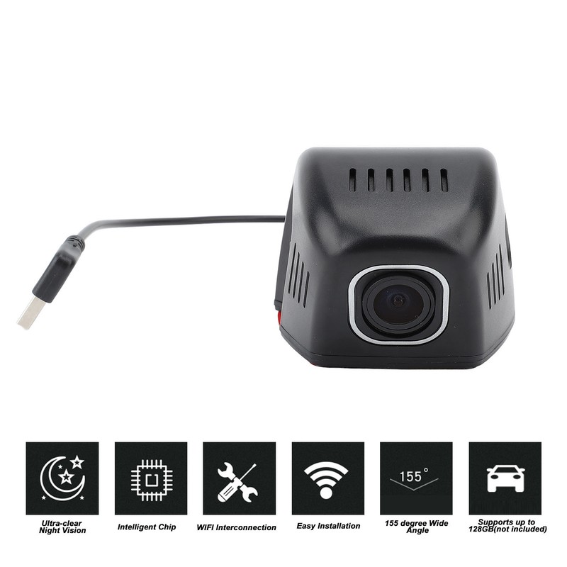 Dash Cam Front Rear 1080P HD Wifi Dash Camera Night