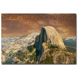 Yosemite National Park, California Half Dome from Glacier Point Travel Refrigerator Magnet Size 2.5" x 3.5"