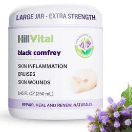 HillVital Comfrey Balm for Everyday Bruise Care – 8.45 fl oz (250 ml) Large Jar – Herbal Premium Topical Balm with Comfrey Root Extract for Active Lifestyle & Post-Activity Care