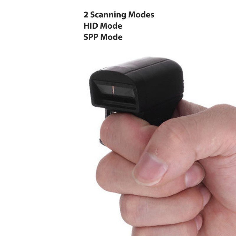1D 2D Ring Barcode Scanner 2.4G Wireless Bluetooth CCD Red