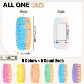 AKAIXI 30 Pcs 2"x4" Large Ice Cream Drip Elastic Fabric Baseball Bandages