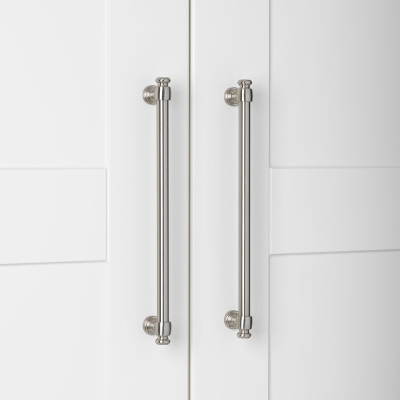 GlideRite Hardware 8-3/4 in. (224mm) Center-Center Modern Solid Steel Euro