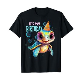 It's My Birthday Cute Sea Turtle Ocean Birthday Party T-Shirt