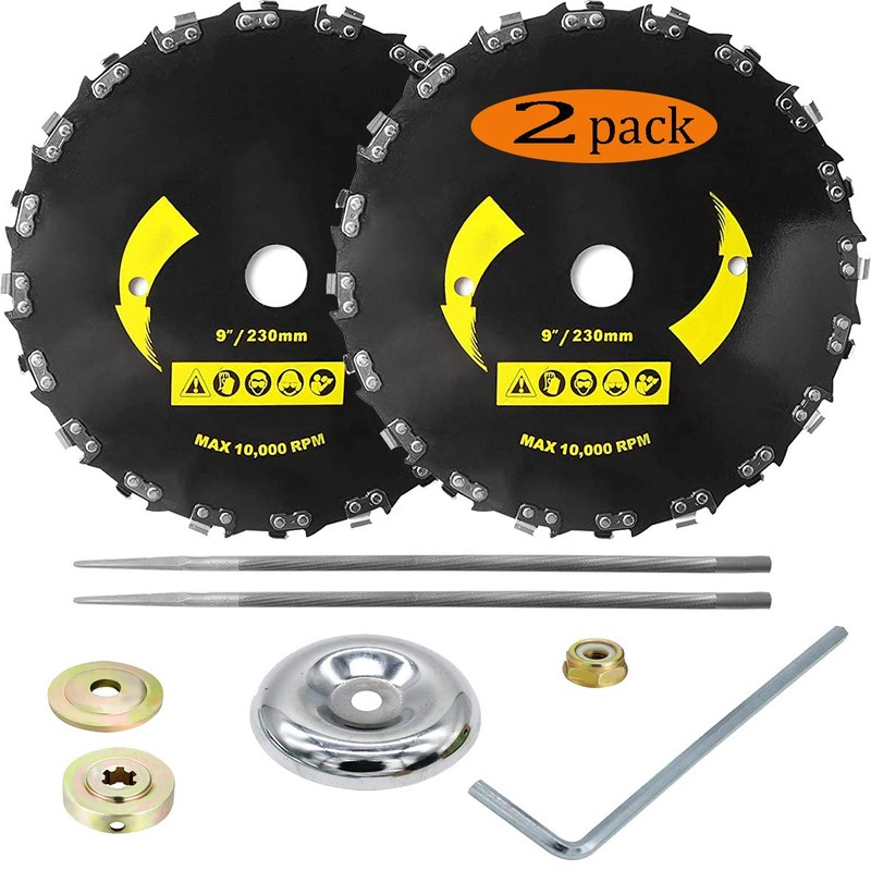 (2pack) Brush Cutter Blade Chainsaw Trimmer - 9 Inch 20