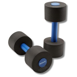 Sporti Aquatic Fitness Light Dumbbells Water Weights - Black