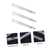 DOITOOL 3pcs Stainless Steel Stamp Nipper Tweezers Lightweight Precision Tools