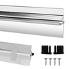25" Shower Door Drip Rail with Sweep for Chrome Framed
