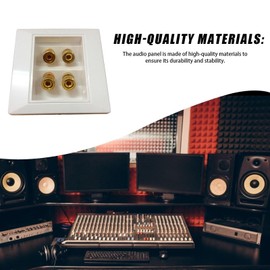 Audio Wall Plate | Speaker Jack Plate - Home Theater Wall Plate Speaker Jack Plate Home Audio Accessories with 4 Port for Speaker Connection
