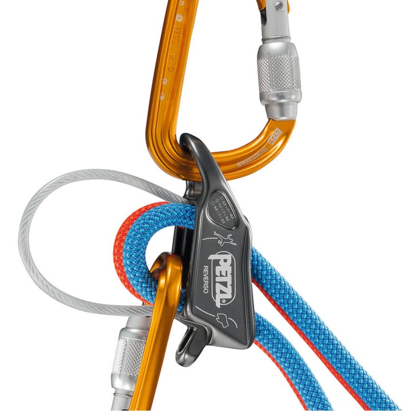 PETZL Reverso Multi-Purpose Beray/Lapel Device, Green, One Size Fits All
