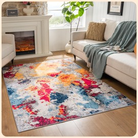 Istana 5x7 Area Rug - Multi Colors Rugs for Living Room 5x7 - Foldable 5x7 Rugs for Bedroom - Stain Resistant 5x7 Washable Rug - Eco-Friendly Boho Area Rugs 5x7 - Easy to Clean Living Room Rug 5x7