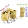 MIAO JIN 6Pcs 10mm Brass Barrel Hinges Hidden Invisible Cabinet