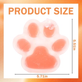 AYNKH Taba Cat's Paw Squishy, Super Big Cat's Paw Squishy Toy, Fufu Squishies,Reduce Stress, Improve Concentration, Kids, Teenagers and Adults, Gift (Crystal Pink)