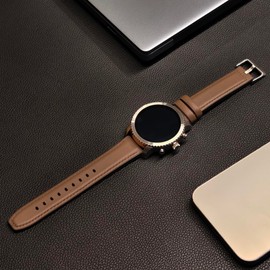 Compatible with WHOOP 4.0 Bands with Case bands, Leather Silicone Breathable Replacement Straps Compatible with WHOOP 4.0 (Brown)