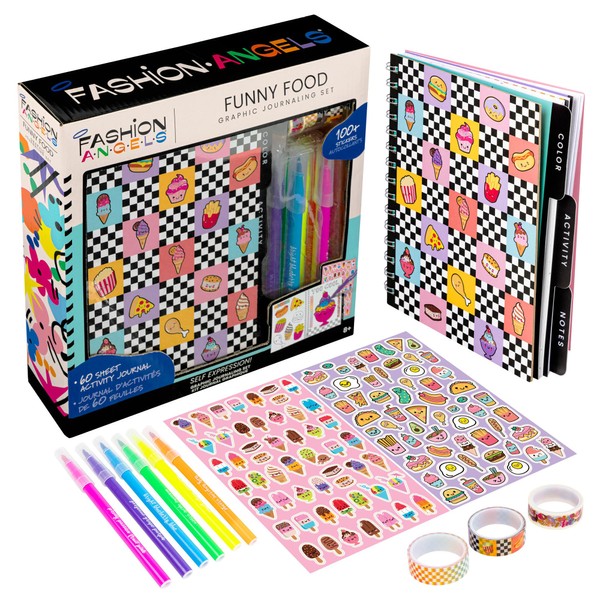 Fashion Angels Funny Foods Graphic Journaling Set - Includes 1