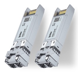 ipolex 10G SFP+ Transceiver, 10GBase-SR 850nm 300m Multimode LC Mini-Gbic Module Compatible with Intel E10GSFPSR. 2-pack