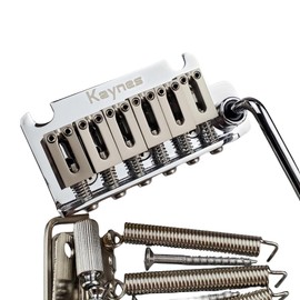 KAYNES 2 point Electric Guitar Tremolo Bridge With Brass Block Compatible with suhr and Fender Strat Style Electric Guitar Chrome Silver KY06 (Brass Block，Chrome)