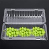 Recipiente para alimentos con bisagras cuadradas de plástico transparente, 25