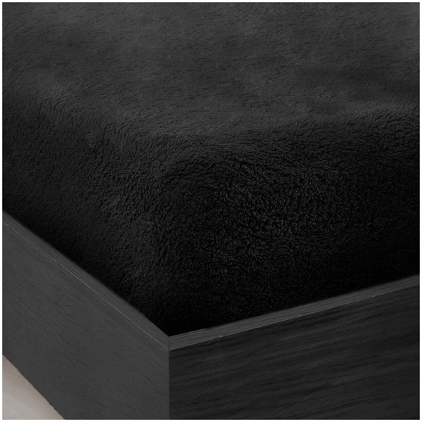 GC GAVENO CAVAILIA Teddy Fleece Plain King Size Fitted Sheets,
