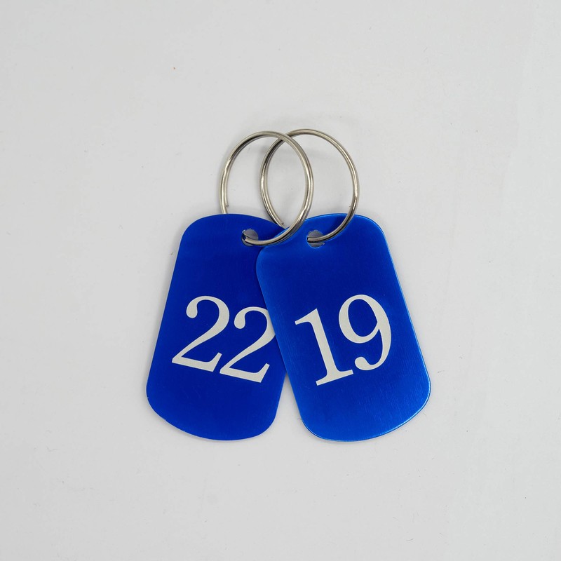 Aluminum Engraved Numbers 1 to 10 Key Tags Identification Tags