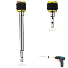Hex Shank Extension Rod - 2PCS 1/4 Inch Hex Shank Extension Adapters, Quick Release Drill Bit Extension Bar Self-Locking Drill Bit Holder Extension for Power Drill Impact Driver