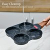 4-Cup Egg Pan Nonstick for Breakfast Brunch, Pancake Pan with