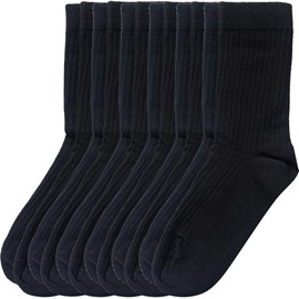 Smithking 6 pack Breathable Moisture comfort soft casual cotton socks medium socks men's socks (US, Numeric, 5, 7, Regular, Regular, Black)