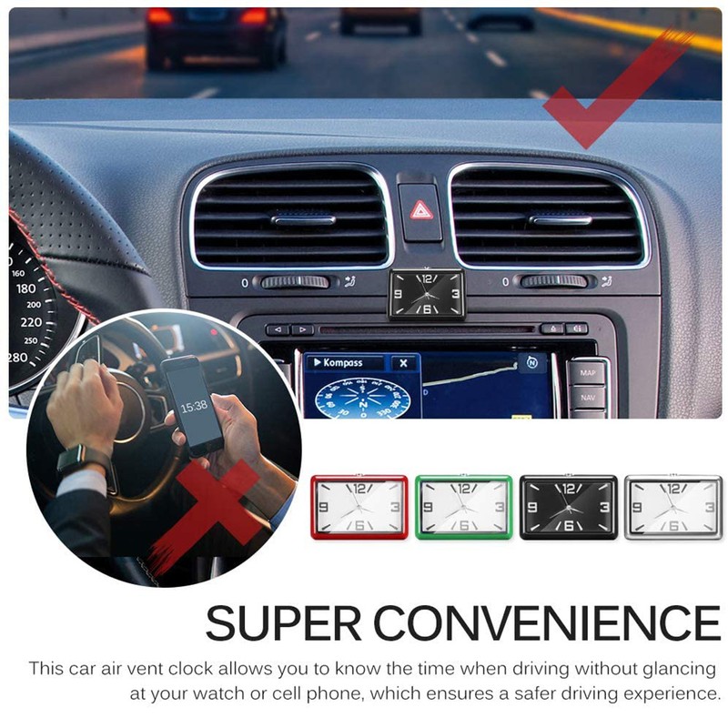 Car Clock Mini Automobiles Internal Stick On Digital Watch Auto