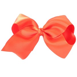 ScarvesMe 12pc Boutique Baby Girls Teens Women Solid 8" Hair Bows (Orange)