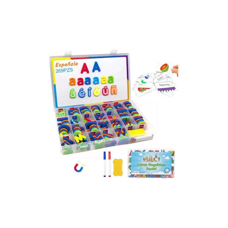 Juego Montessori De Letras Magnéticas En Inglés De 297 Pzs
