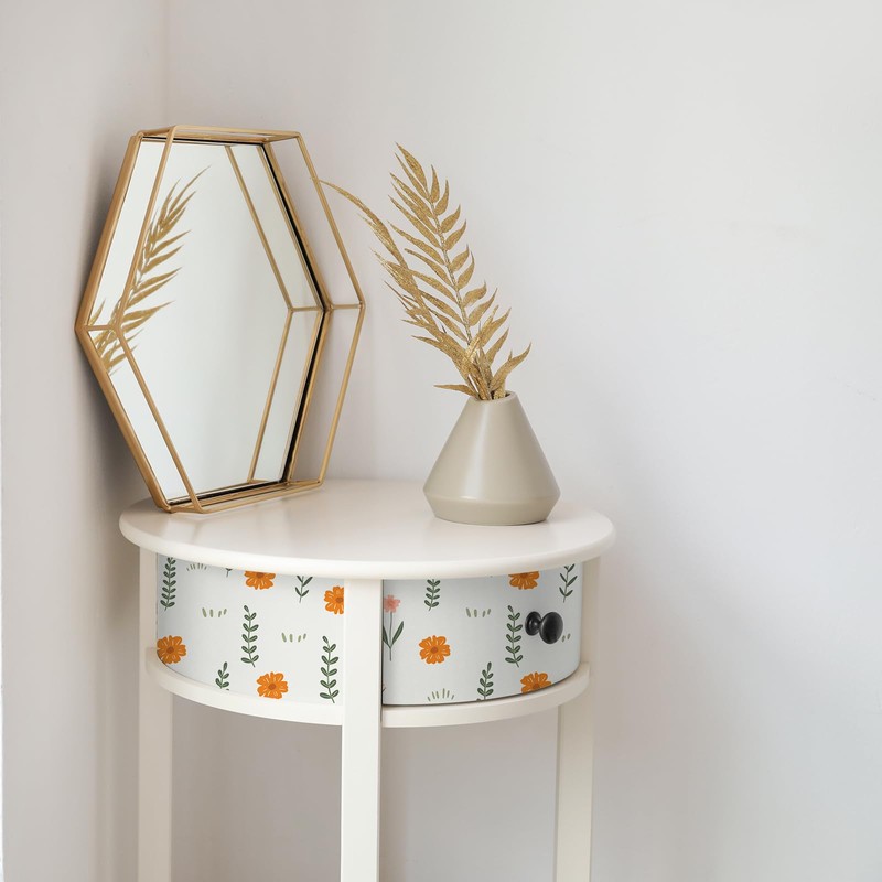 VaryFloral 30.5 cm x 300 cm Fresh Orange Daisy Sage