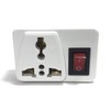 Norstar Universal Plug Adapter with Power Switch for UK Outlets,