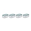 Mepal Set of 4 Food Storage Containers with Lids Rectangular