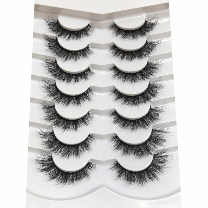Pooplunch False Eyelashes Cat Eye Look Natural Fluffy Lashes Wispy