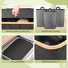 Bathola 145L Laundry Hamper with Lid, 3-Compartment Foldable Laundry Basket