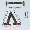 Adyoney 4 Pcs Medium Antique Brass Lid Folding Support Hinges